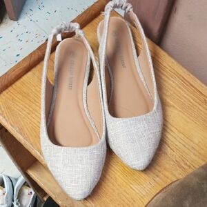 Crown Vintage Textured Cream Slingback Flats